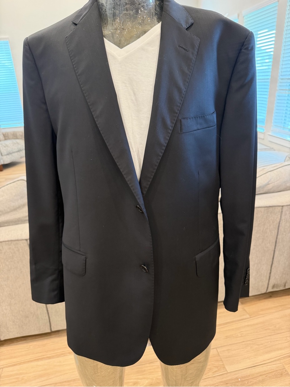 Ermenegildo Zegna Black Two-Button Men's Sport Coat